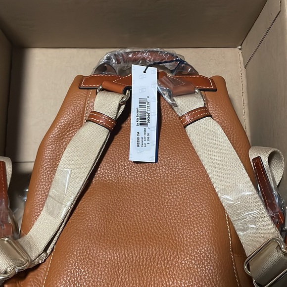 Dooney & Bourke Small Allie Backpack Caramel - Picture 4 of 5